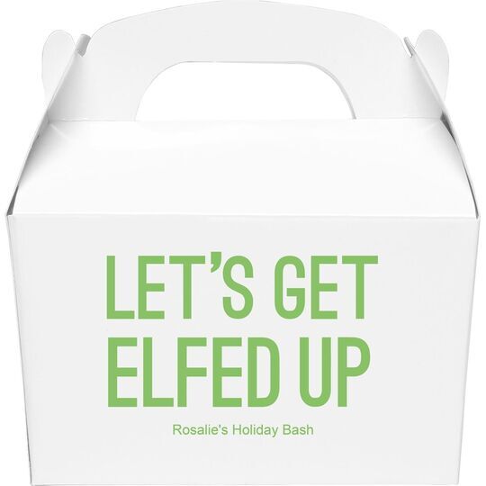 Let's Get Elfed Up Gable Favor Boxes